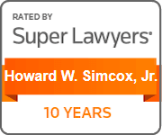 Logo Recognizing Sussman & Simcox's affiliation with Super Lawyers